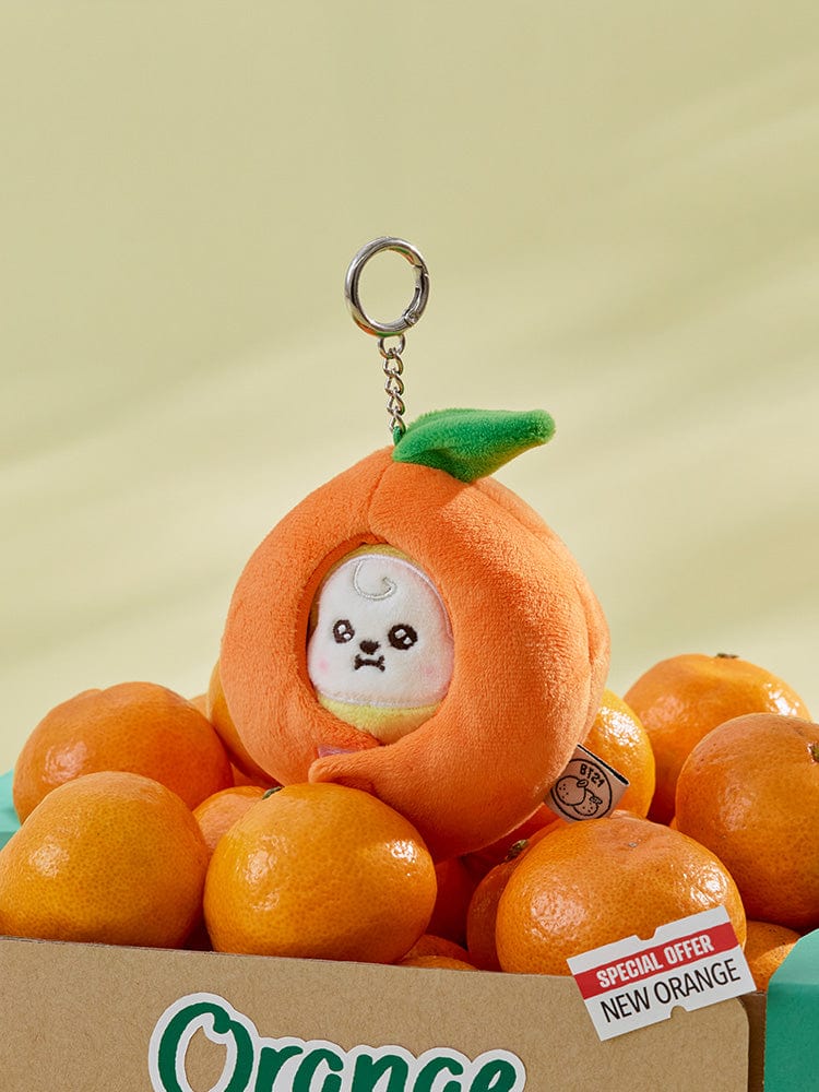 BT21 KEYRING 단품 BT21 CHIMMY 베이비 오렌지 파티 인형 키링