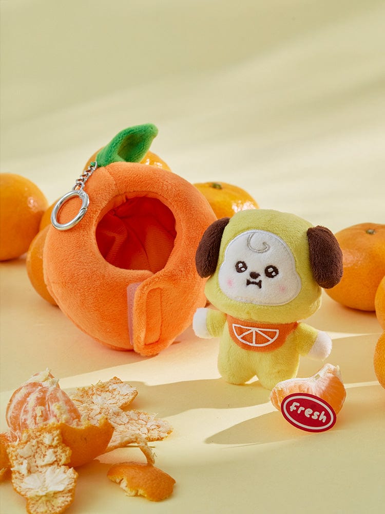 BT21 KEYRING 단품 BT21 CHIMMY 베이비 오렌지 파티 인형 키링