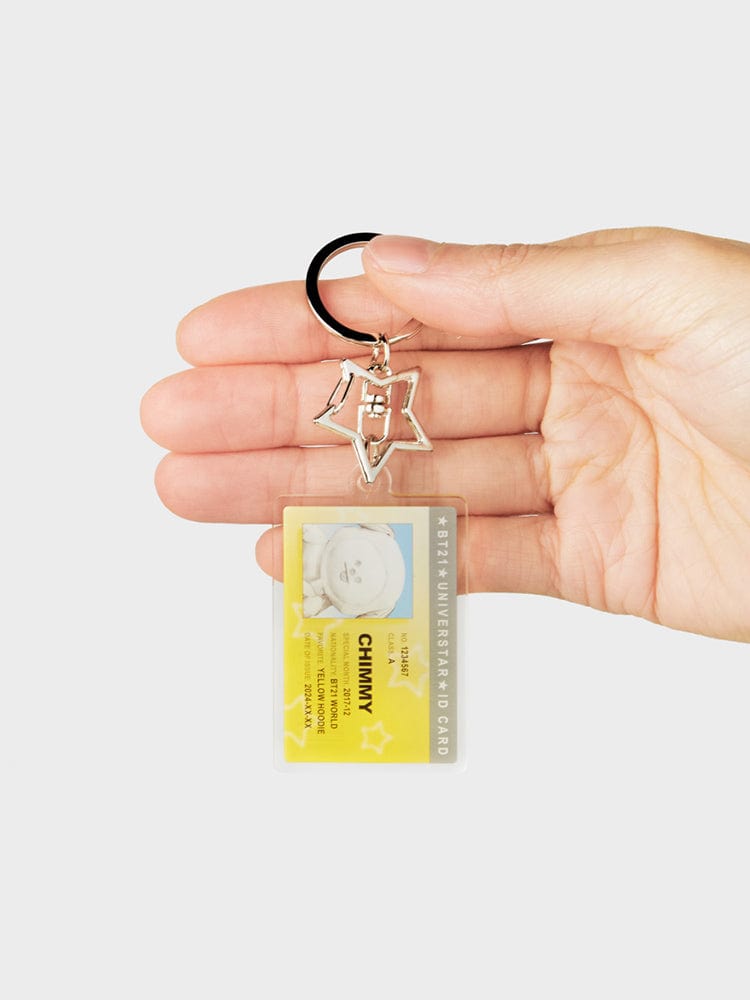 BT21 KEYRING 단품 라인프렌즈 BT21 CHIMMY 실버 에디션 ID카드 아크릴 키링