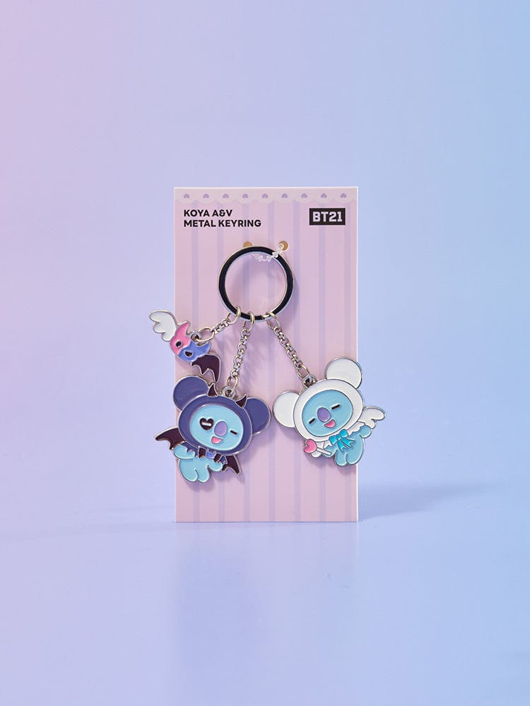 BT21 KEYRING 단품 BT21 KOYA 앤젤 앤 빌런 메탈 키링