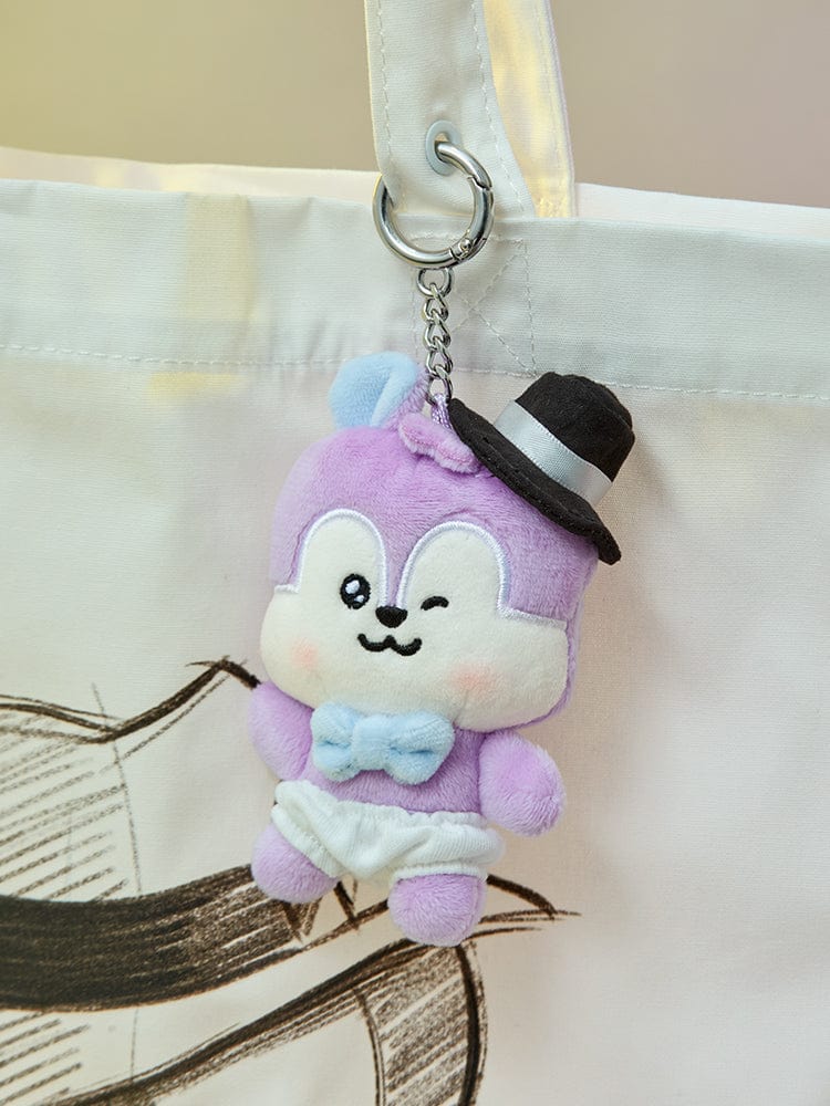 BT21 KEYRING 단품 BT21 MANG 베이비 본 투 댄스 소형 인형 키링 (페도라)