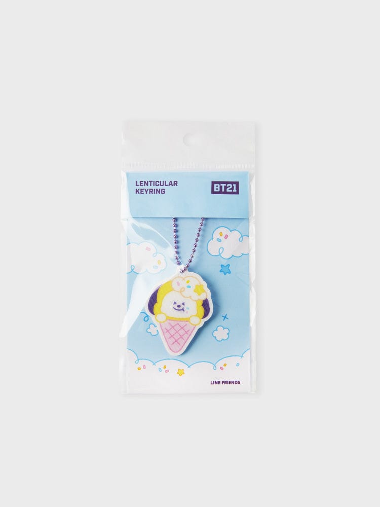 BT21 KEYRING 단품 [패밀리세일] BT21 On the Cloud CHIMMY 렌티큘러 키링