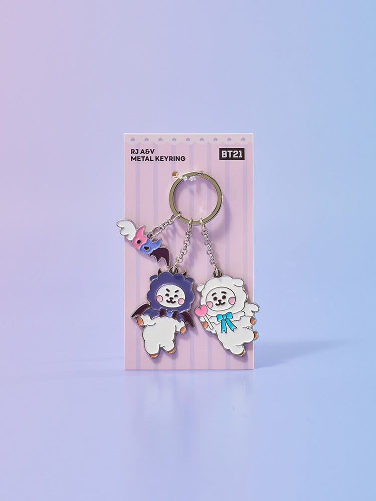 BT21 KEYRING 단품 BT21 RJ 앤젤 앤 빌런 메탈 키링