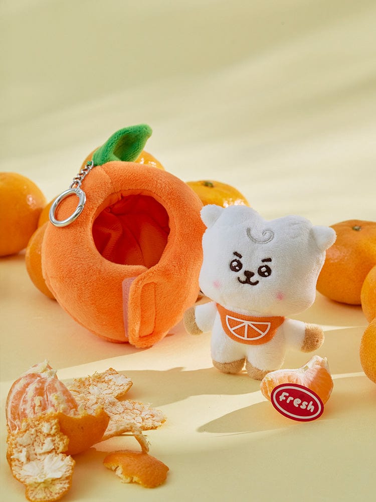 BT21 KEYRING 단품 BT21 RJ 베이비 오렌지 파티 인형 키링