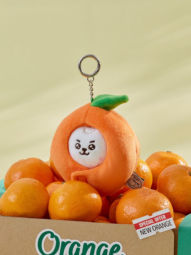 BT21 KEYRING 단품 BT21 RJ 베이비 오렌지 파티 인형 키링