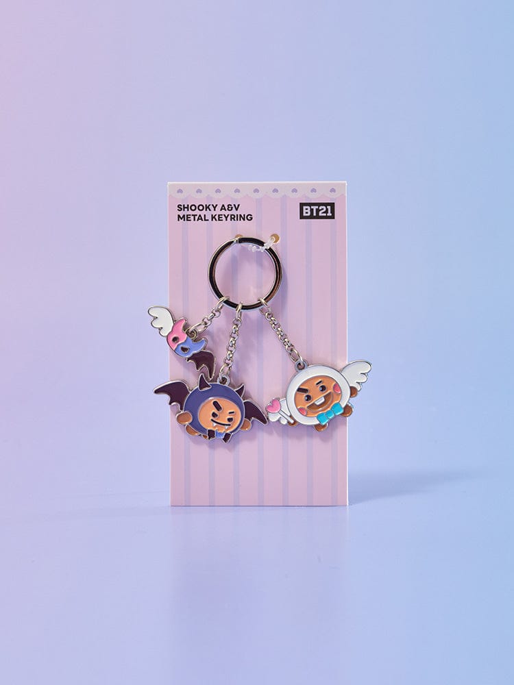 BT21 KEYRING 단품 BT21 SHOOKY 앤젤 앤 빌런 메탈 키링