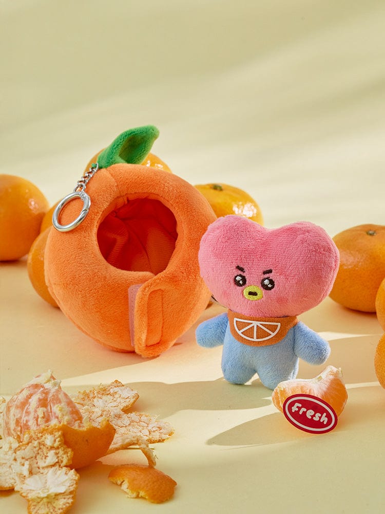 BT21 KEYRING 단품 BT21 TATA 베이비 오렌지 파티 인형 키링