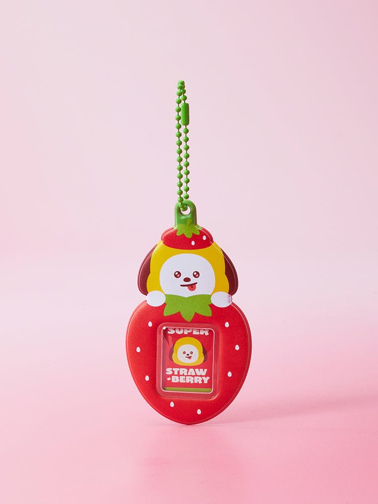 BT21 KEYRING_ CHIMMY BT21 딸기 파티 미니 포토 홀더 키링