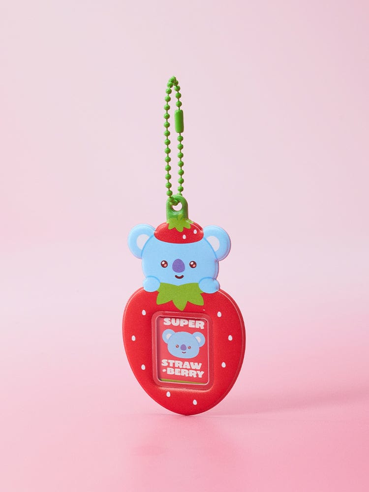 BT21 KEYRING_ KOYA BT21 딸기 파티 미니 포토 홀더 키링