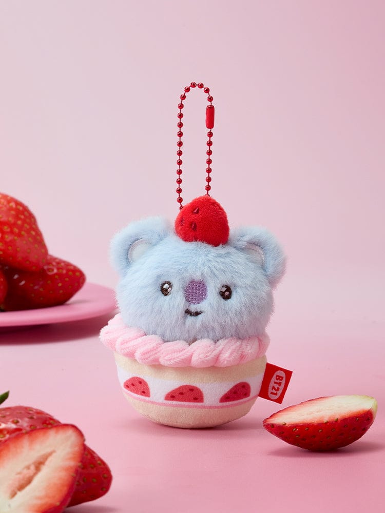 BT21 KEYRING_ KOYA BT21 딸기 파티 딸기 타르트 인형 키링