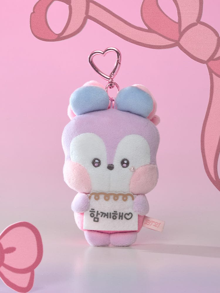 BT21 KEYRING_ MANG BT21 미니니 리본드 유 사랑해 메시지북 인형 키링