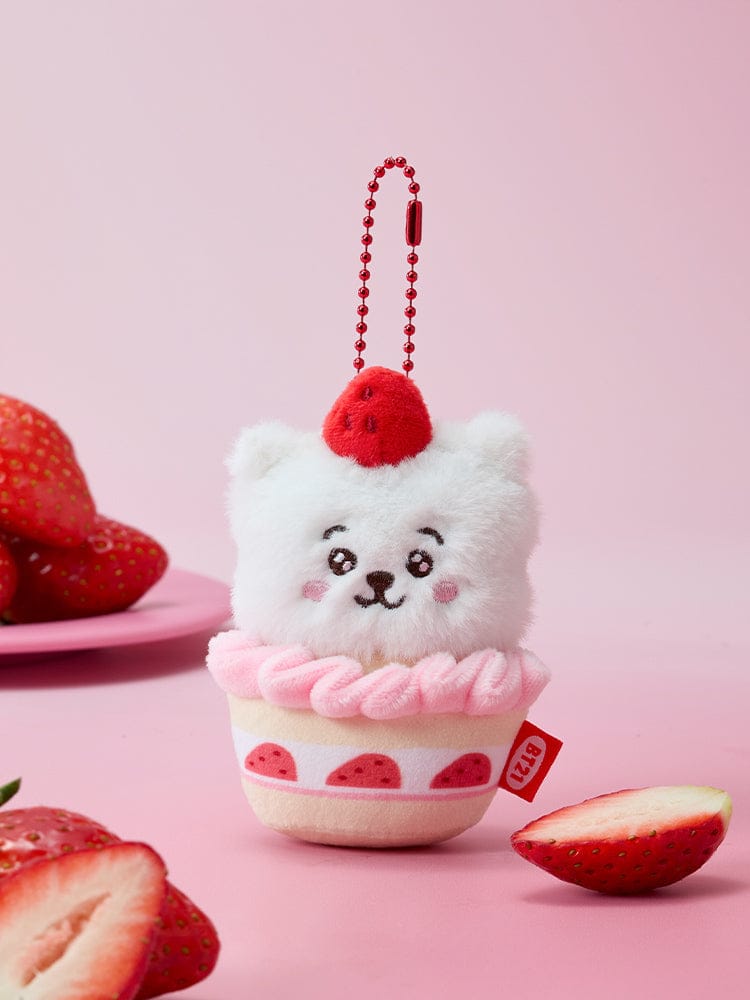 BT21 KEYRING_ RJ BT21 딸기 파티 딸기 타르트 인형 키링