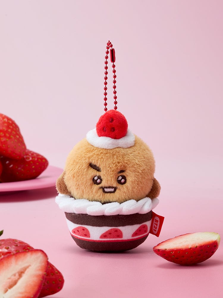 BT21 KEYRING_ SHOOKY BT21 딸기 파티 딸기 타르트 인형 키링