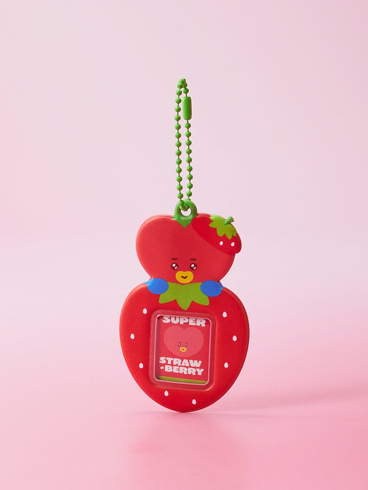BT21 KEYRING_ TATA BT21 딸기 파티 미니 포토 홀더 키링