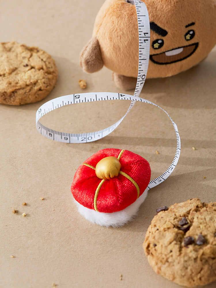 BT21 KEYRING_OFFICE_ 단품 BT21 SHOOKY 더 킹 인형 줄자 키링