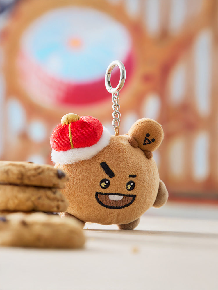 BT21 KEYRING_OFFICE_ 단품 BT21 SHOOKY 더 킹 인형 줄자 키링
