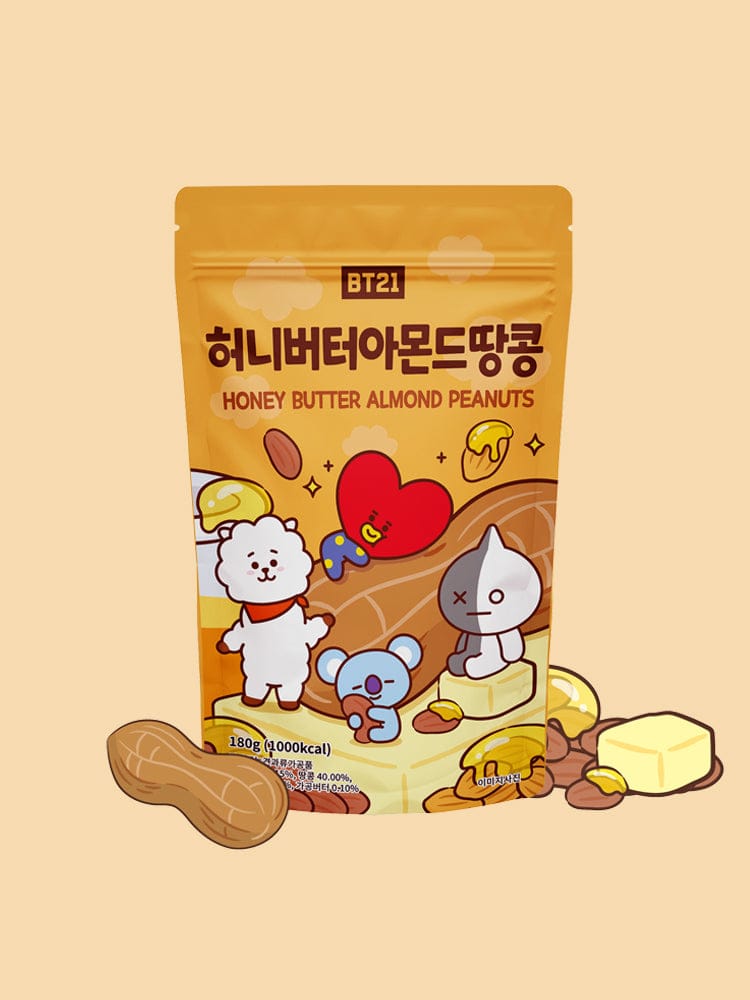 BT21 LIVING_ 허니버터 아몬드 땅콩 BT21 아몬드 (180g)