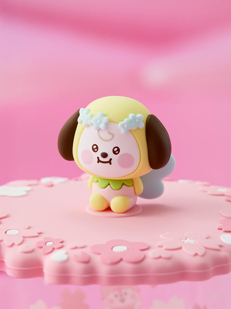 BT21 LIVING_ 단품 BT21 CHIMMY BABY 봄 요정 유리컵 & 리드 (340ml)