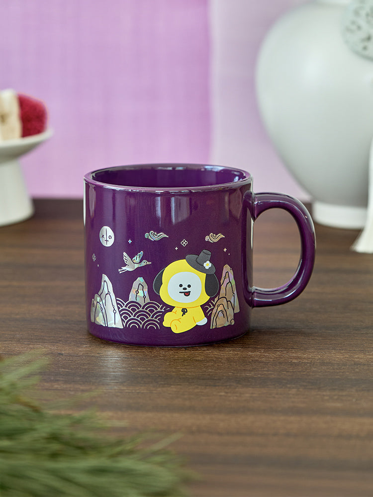 BT21 LIVING_ 단품 BT21 CHIMMY 프리미엄 K 에디션 자개 그래픽 머그컵 (320ml)