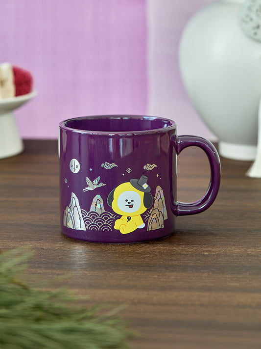 BT21 LIVING_ 단품 BT21 CHIMMY 프리미엄 K 에디션 자개 그래픽 머그컵 (320ml)
