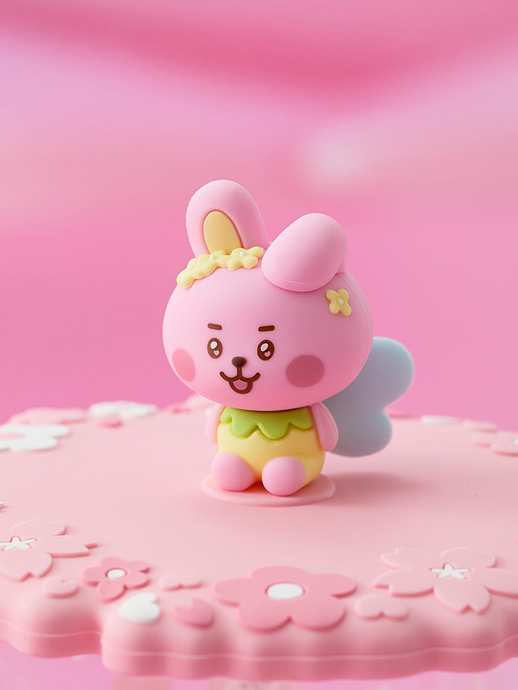 BT21 LIVING_ 단품 BT21 COOKY BABY 봄 요정 유리컵 & 리드 (340ml)