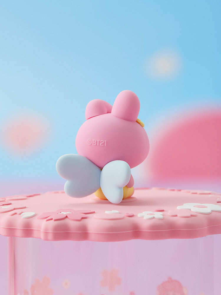 BT21 LIVING_ 단품 BT21 COOKY BABY 봄 요정 유리컵 & 리드 (340ml)