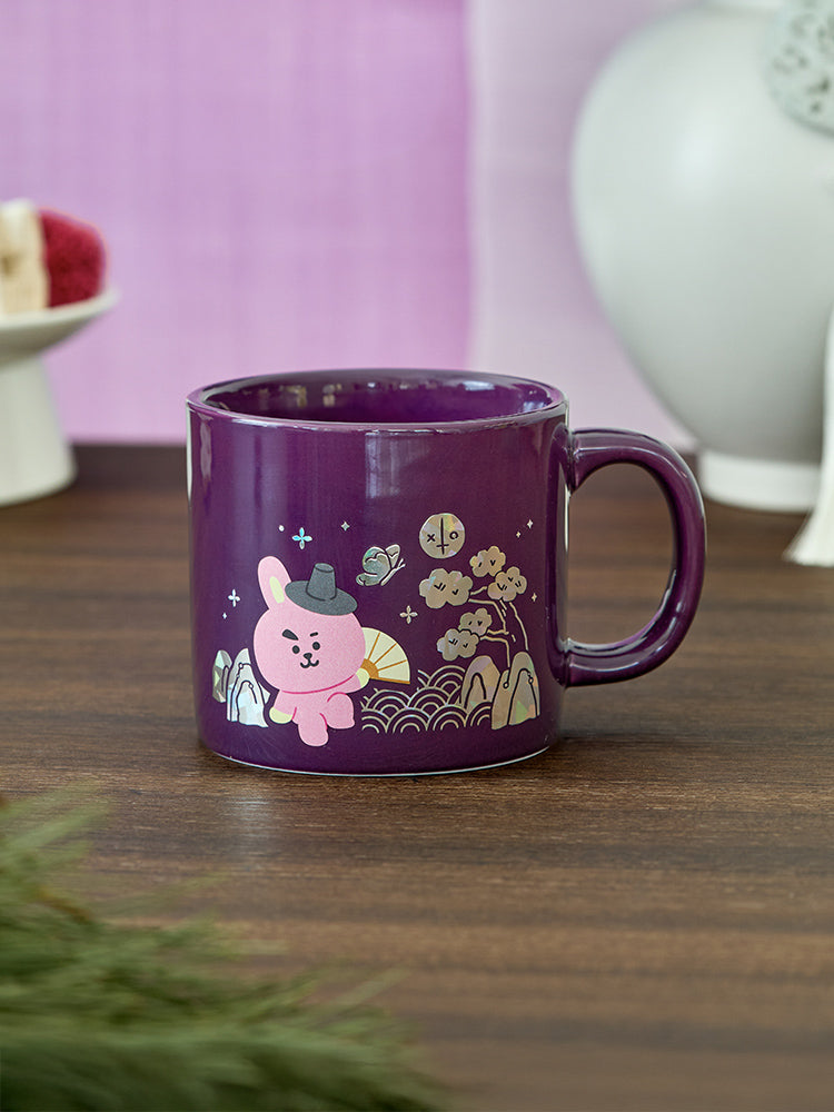 BT21 LIVING_ 단품 BT21 COOKY 프리미엄 K 에디션 자개 그래픽 머그컵 (320ml)