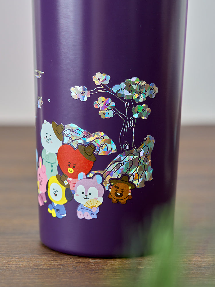 BT21 LIVING_ 단품 BT21 프리미엄 K 에디션 자개 그래픽 텀블러 (710ml)