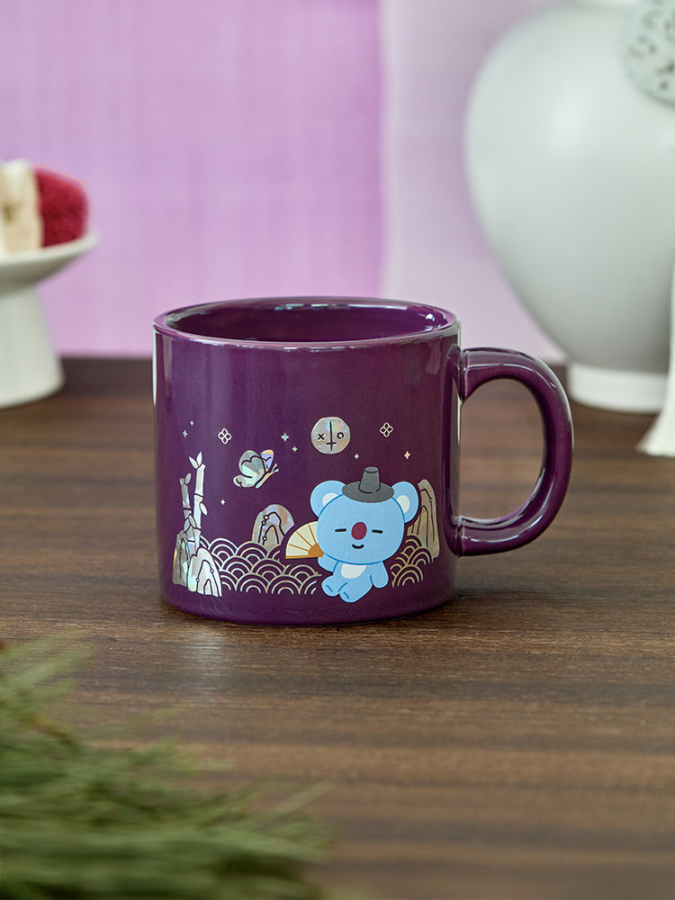 BT21 LIVING_ 단품 BT21 KOYA 프리미엄 K 에디션 자개 그래픽 머그컵 (320ml)