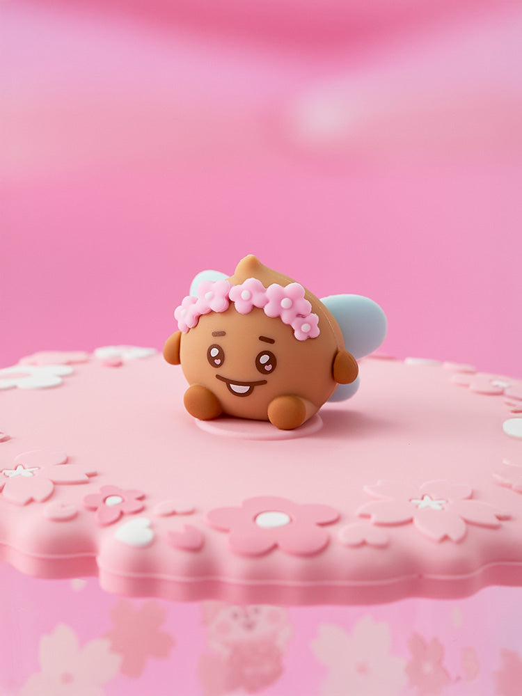 BT21 LIVING_ 단품 BT21 SHOOKY BABY 봄 요정 유리컵 & 리드 (340ml)