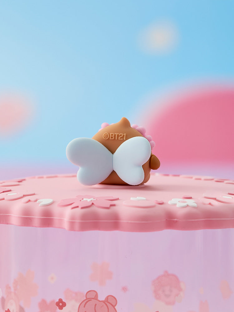 BT21 LIVING_ 단품 BT21 SHOOKY BABY 봄 요정 유리컵 & 리드 (340ml)