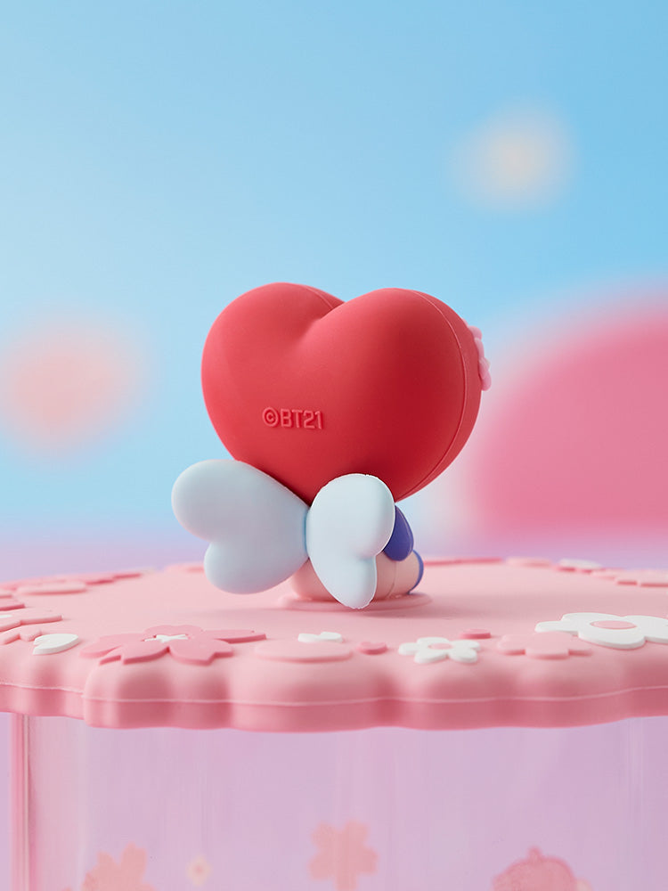 BT21 LIVING_ 단품 BT21 TATA BABY 봄 요정 유리컵 & 리드 (340ml)