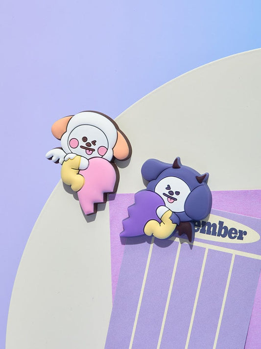 BT21 MAGNET 단품 BT21 CHIMMY 앤젤 앤 빌런 실리콘 마그넷 세트 (2개입)