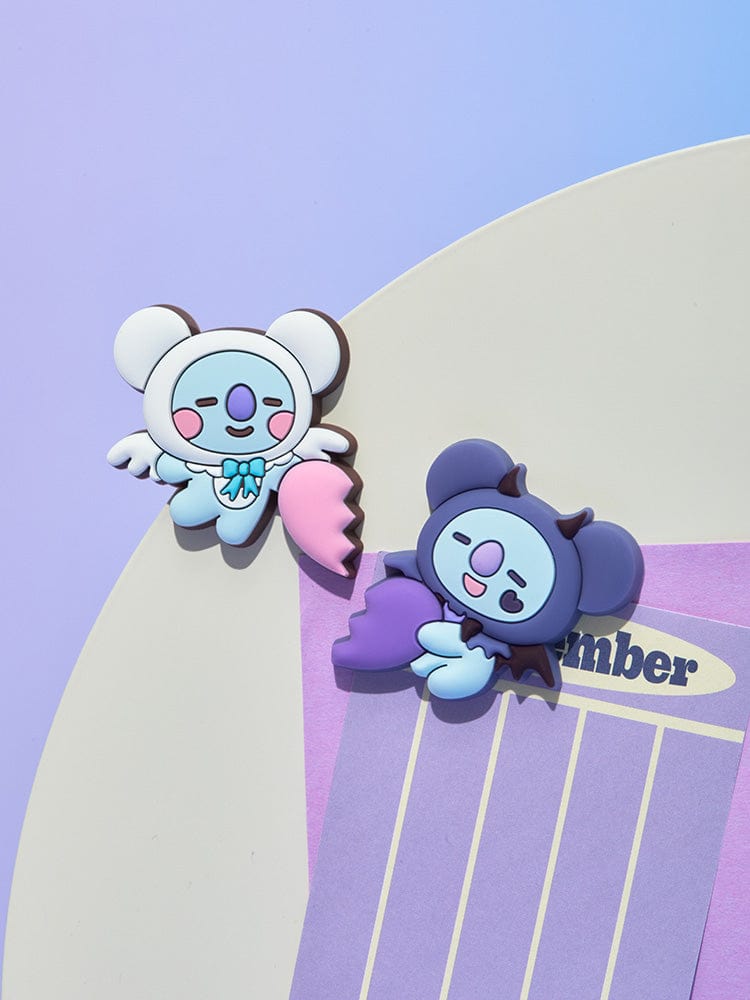 BT21 MAGNET 단품 BT21 KOYA 앤젤 앤 빌런 실리콘 마그넷 세트 (2개입)