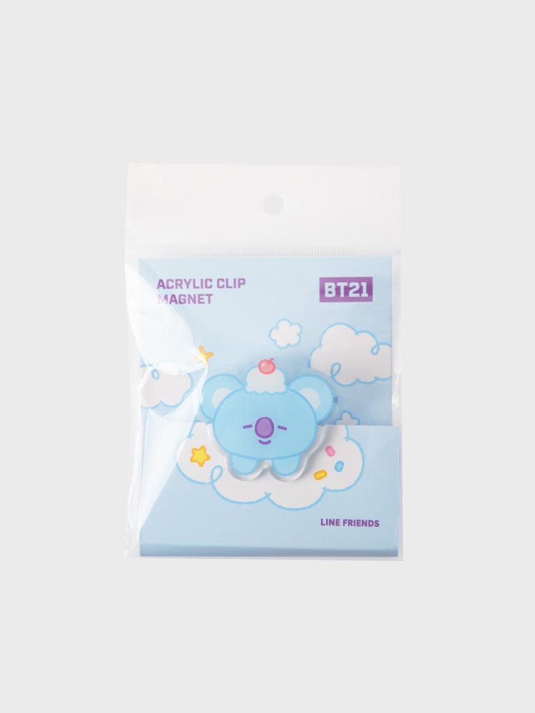 BT21 MAGNET 단품 [패밀리세일] BT21 On the Cloud KOYA 아크릴 클립 마그넷
