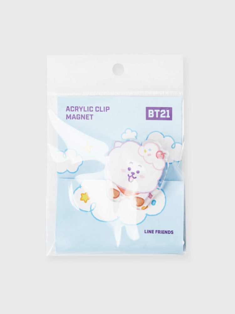 BT21 MAGNET 단품 [패밀리세일] BT21 On the Cloud RJ 아크릴 클립 마그넷