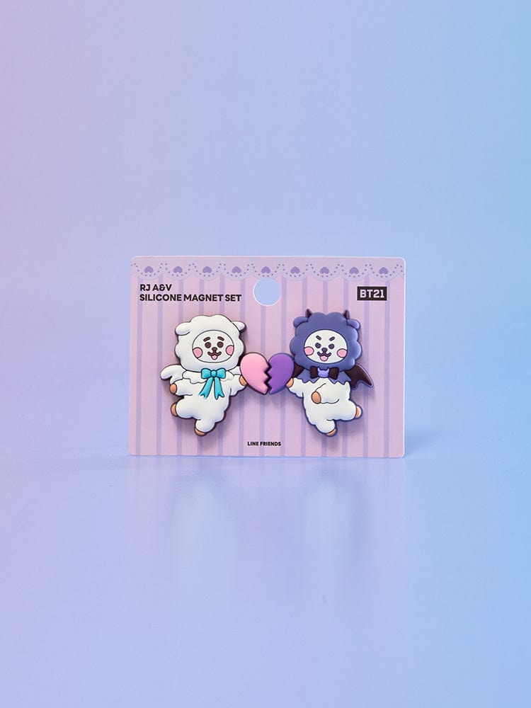 BT21 MAGNET 단품 BT21 RJ 앤젤 앤 빌런 실리콘 마그넷 세트 (2개입)