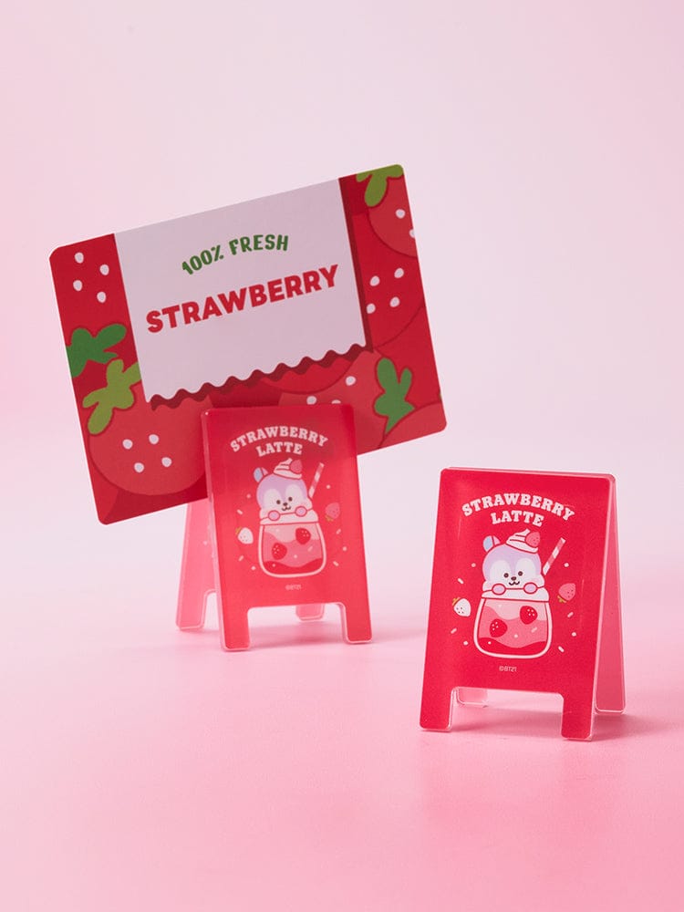 BT21 OFFICE_ 아크릴 멀티 클립 BT21 딸기 파티 랜덤 아크릴 멀티 클립 (1개입)