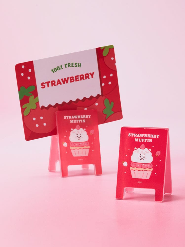 BT21 OFFICE_ 아크릴 멀티 클립 BT21 딸기 파티 랜덤 아크릴 멀티 클립 (1개입)