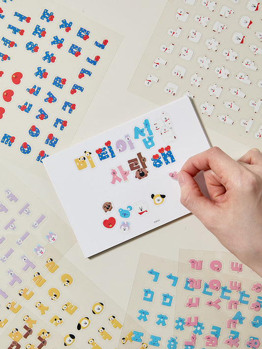 BT21 OFFICE_ BT21 수베니어 한글 스티커