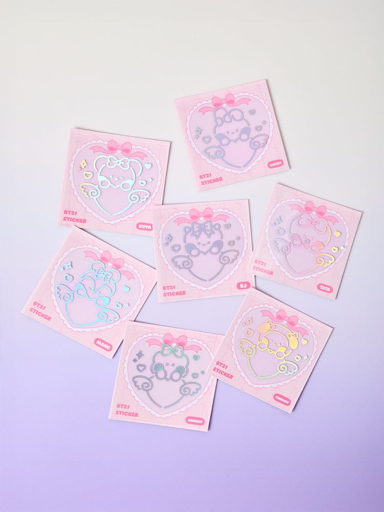 BT21 minini HOLOGRAM MEDIUM STICKER RIBBONED U (2EA)