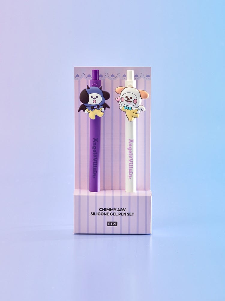 BT21 OFFICE 단품 BT21 CHIMMY 앤젤 앤 빌런 젤펜 세트 (2개입)