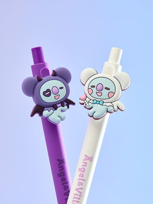 BT21 OFFICE 단품 BT21 KOYA 앤젤 앤 빌런 젤펜 세트 (2개입)