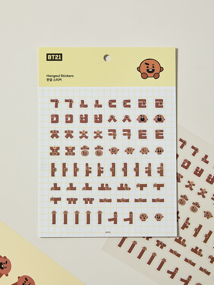 BT21 OFFICE_ SHOOKY BT21 수베니어 한글 스티커