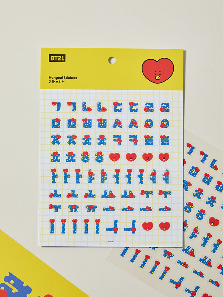 BT21 OFFICE_ TATA BT21 수베니어 한글 스티커