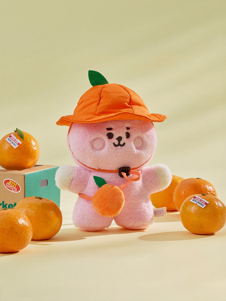 BT21 PLUSH 단품 BT21 오렌지 파티 클로젯 버킷햇 세트 코스튬 클로젯