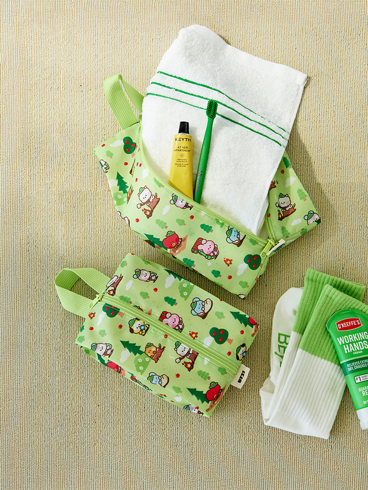 BT21 POUCH_ 단품 BT21 미니니 스카웃 멀티 파우치 세트 (GREEN)