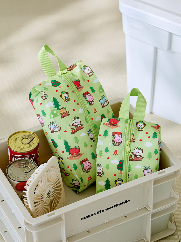 BT21 POUCH_ 단품 BT21 미니니 스카웃 멀티 파우치 세트 (GREEN)