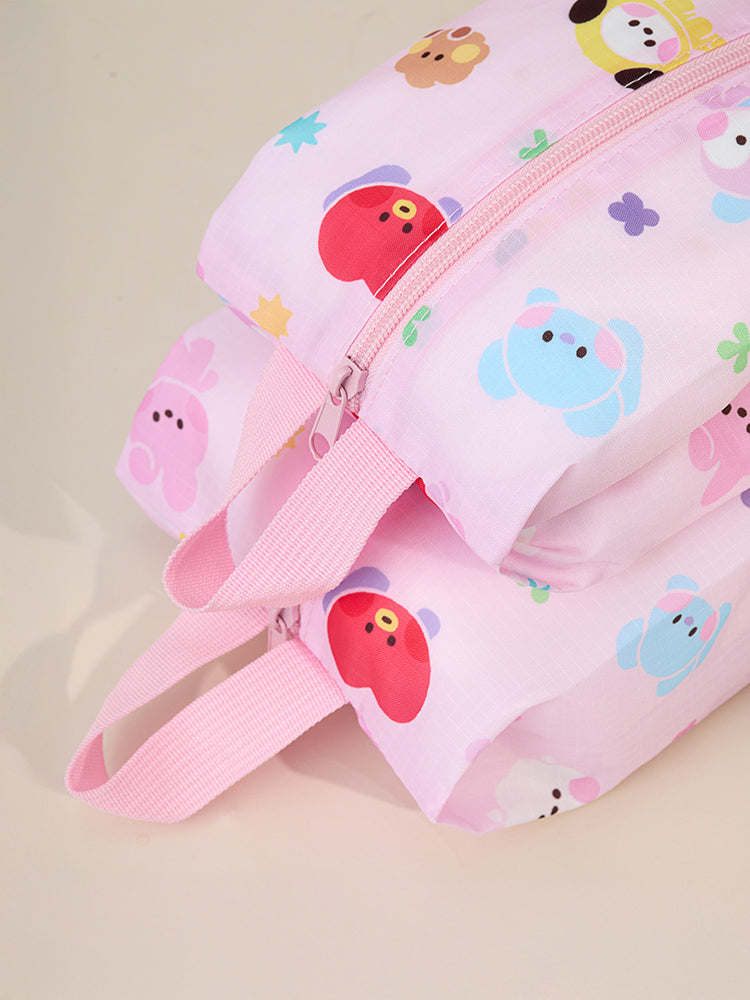 BT21 POUCH_ 단품 BT21 미니니 스카웃 멀티 파우치 세트 (PINK)