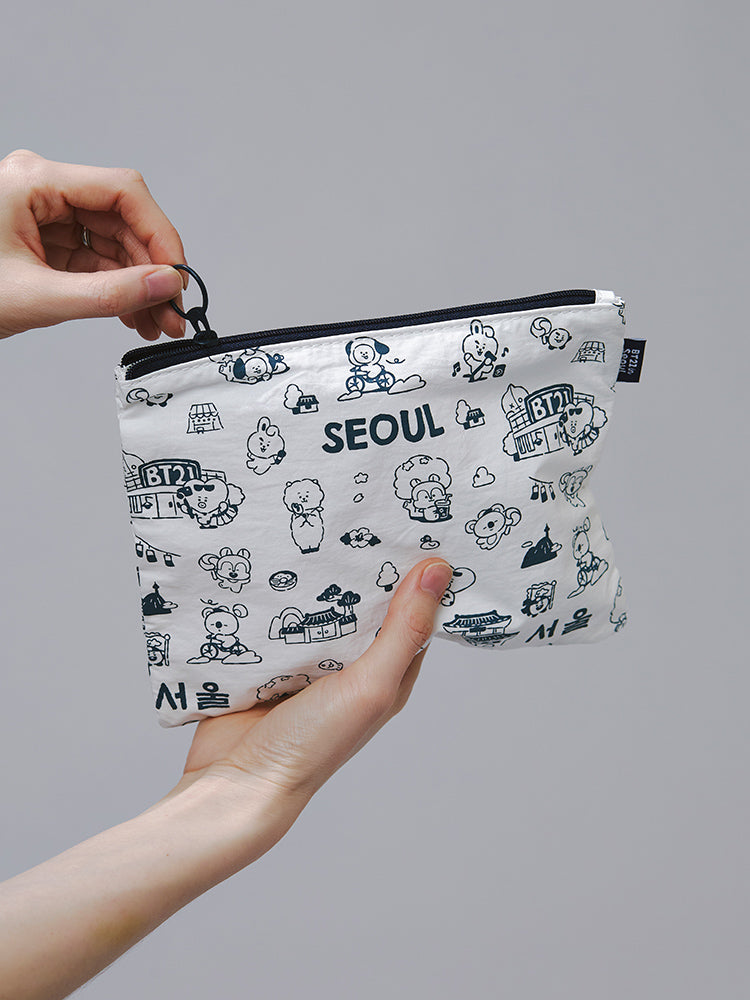 BT21 POUCH_ELECTRONICS_ 단품 BT21 서울 에디션 파우치